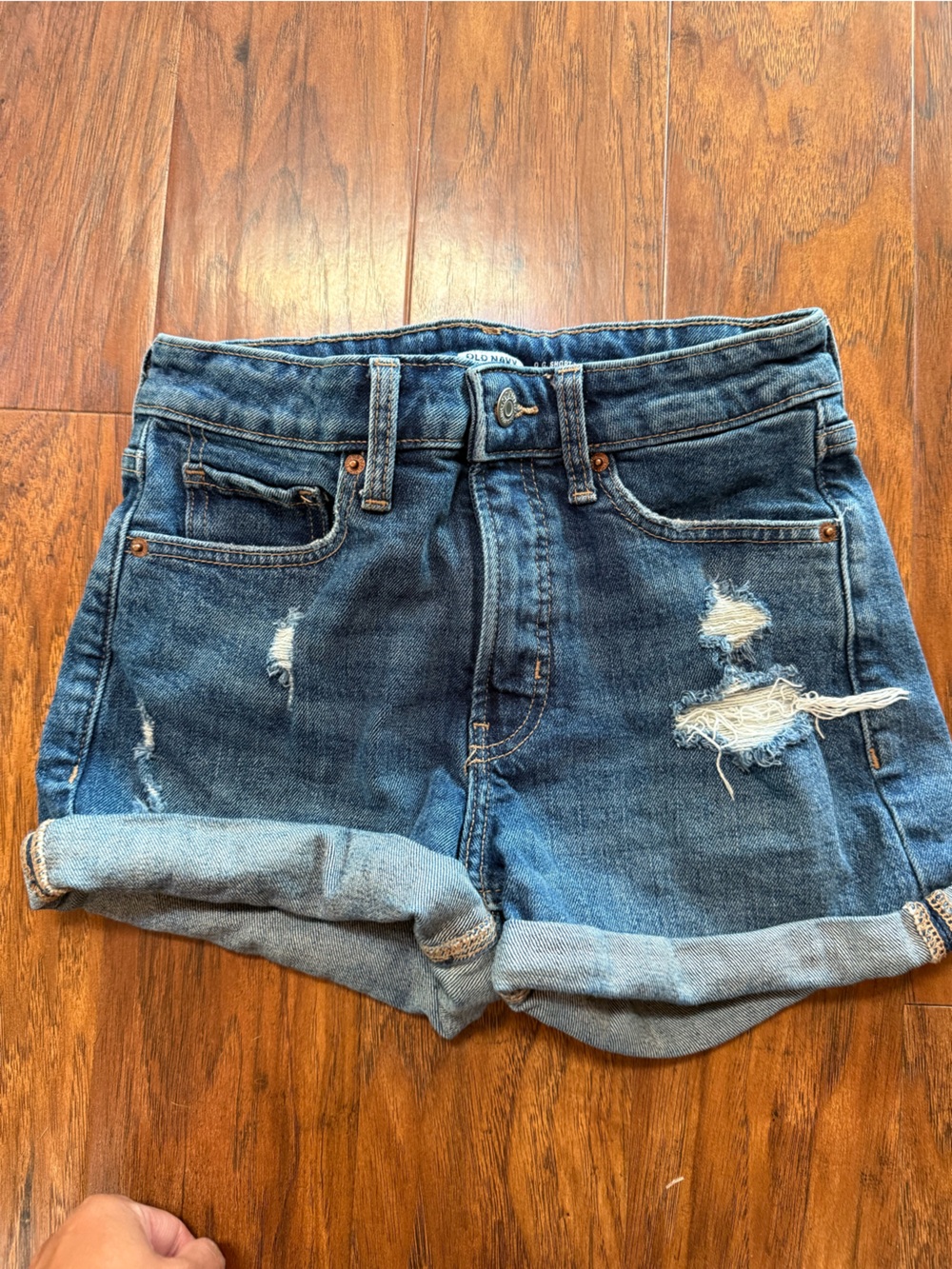 Old Navy Distressed Blue Men's Denim Shorts
